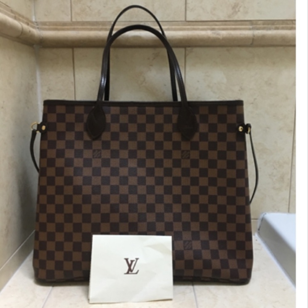 Authentic  Neverfull NM GM Damier Hot Stamping
